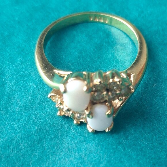 2/30$ Vintage Seta gold tone gold tone ring size 6 - Picture 3 of 3